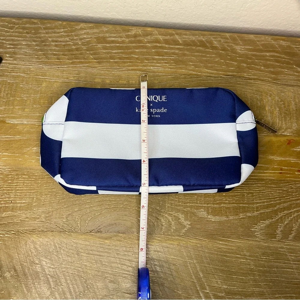 Clinique x kate spade White & Navy Cosmetic Bag